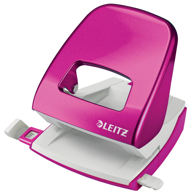 Leitz - WOW perforator, 30 blad, roze, op blister