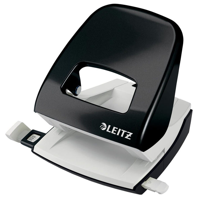 Leitz - WOW hole punch, 30 sheets, black, on blister