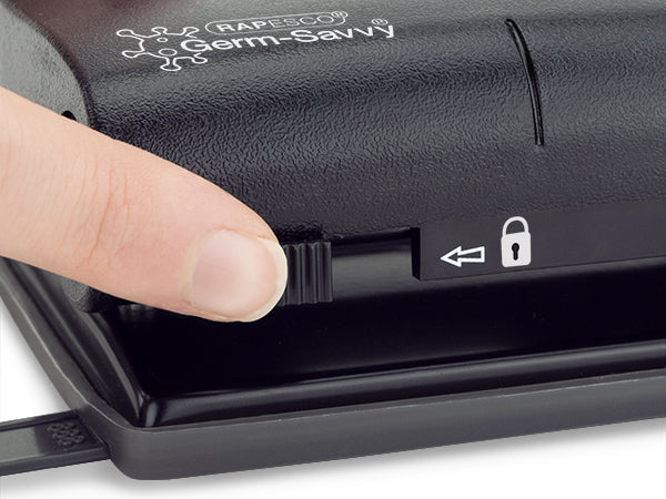 Rapesco -  Perforator germ-savvy 820-p 2gaats zwart