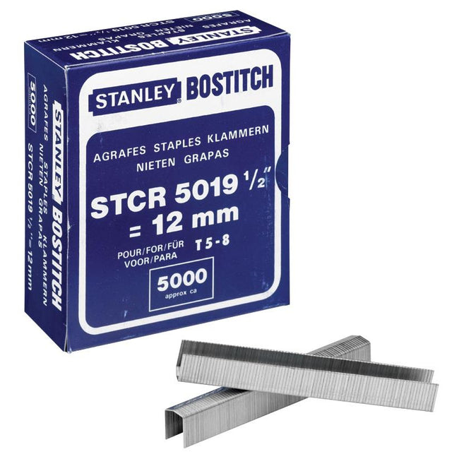 Bostitch - Staples STCR501912E (12 mm), for PC8000, box of 5,000 staples
