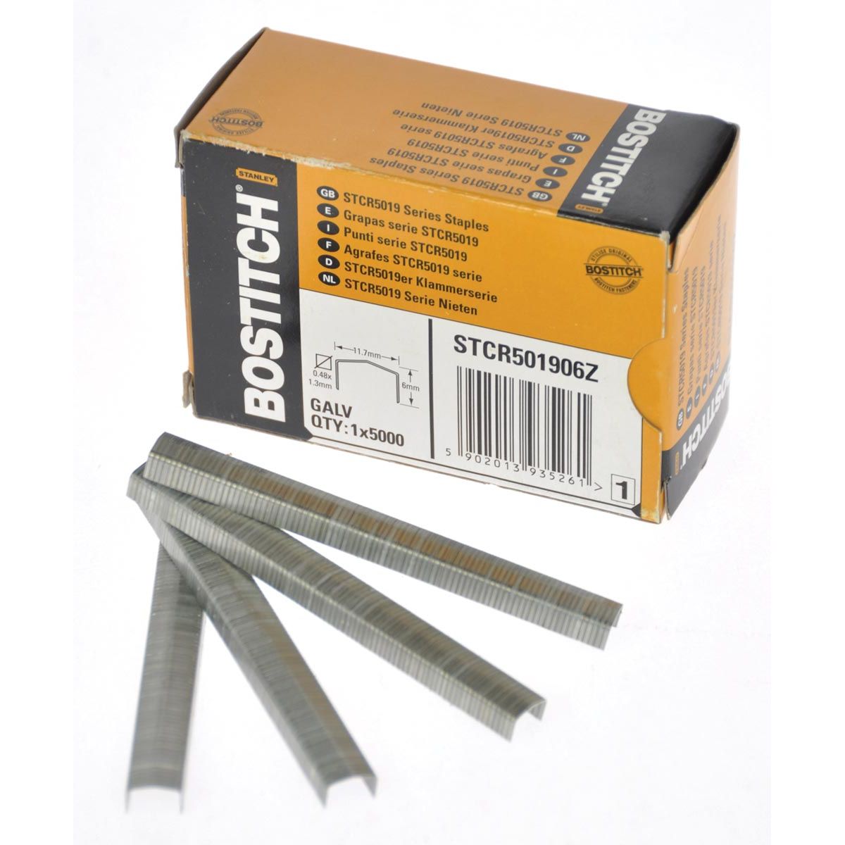 Bostitch - agrafes STCR5019, 6 mm, boîte de 5 000 agrafes