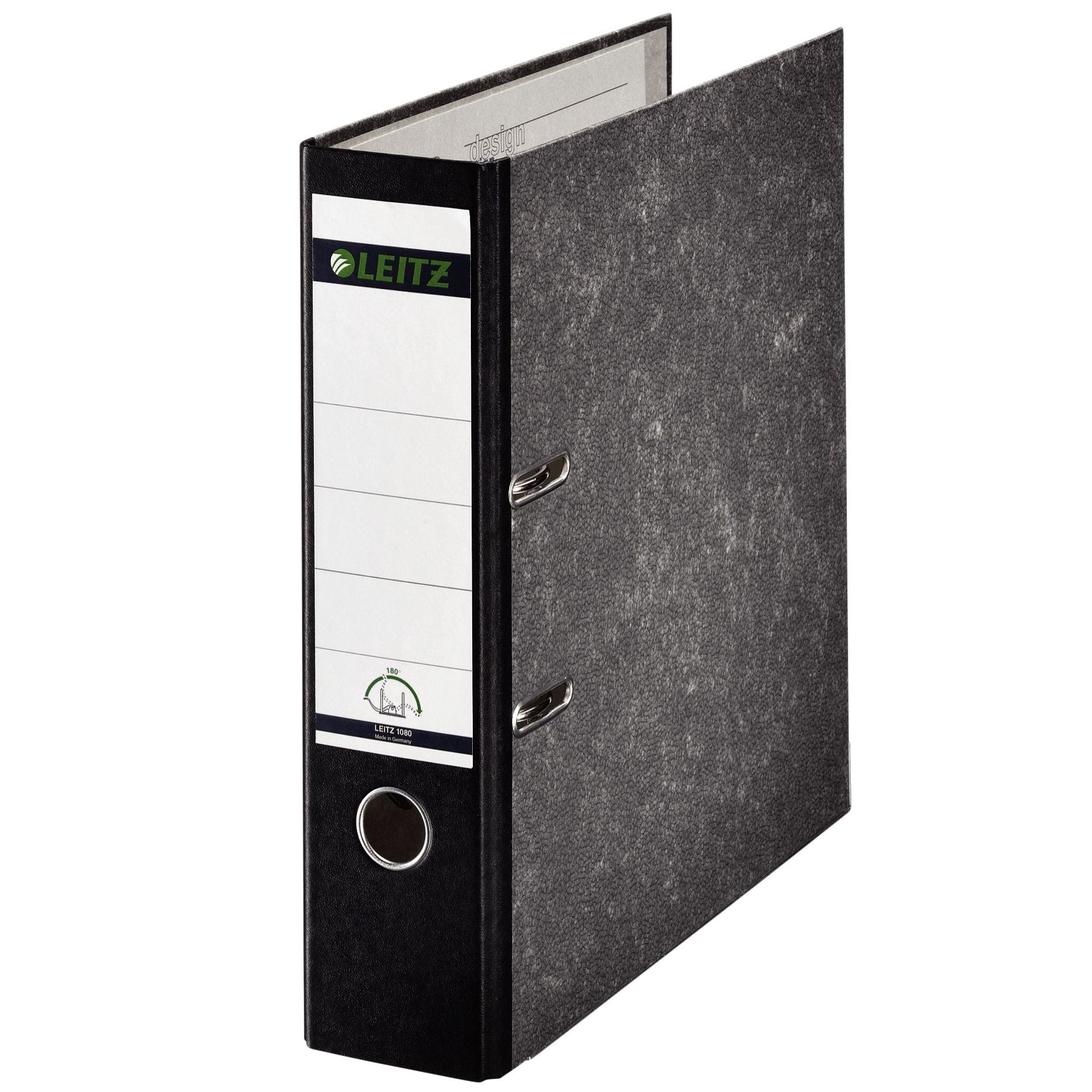 Leitz -  Ordner  1082 180° 80mm karton folio zwart