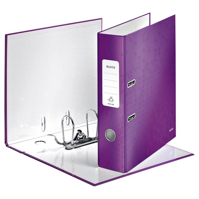 Leitz - Ordner Leitz Wow 180 ° laminé 85 mm A4 violet | 1 pièce | 10 morceaux