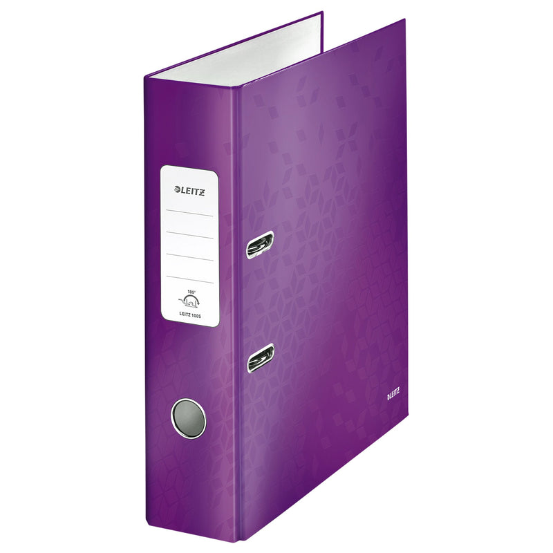 Leitz - Ordner Wow plastificata a 180° 80 mm A4 viola