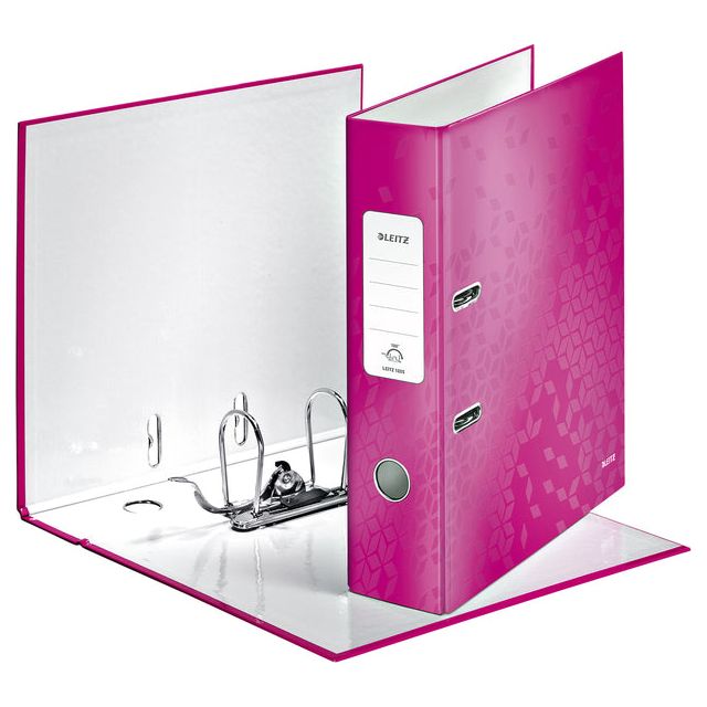 Leitz - Ordner Leitz Wow 180 ° laminé 85 mm A4 rose | 1 pièce