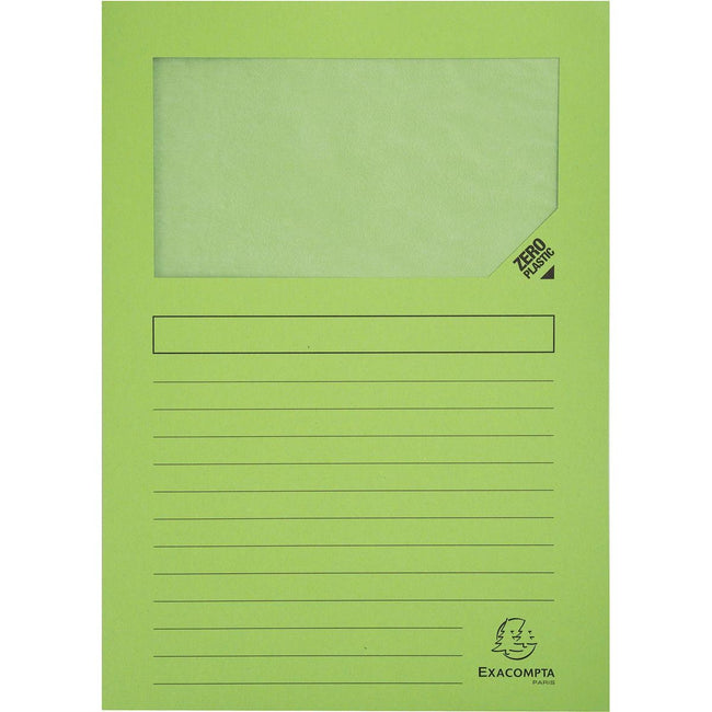 Exacompta - Carpeta en L Forever, para pies A4, paquete de 25 piezas, verde claro