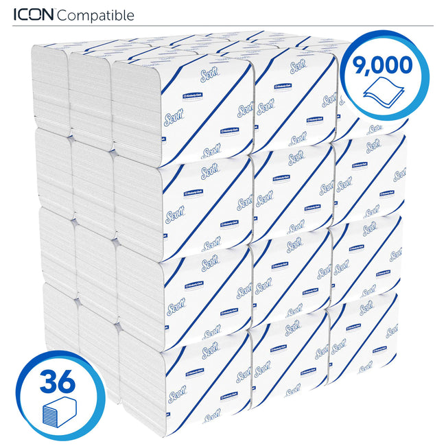 Scott -  Toiletpapier control gevouwen 2laags wit