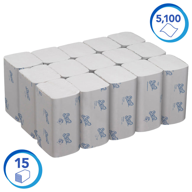 Scott -  Handdoek essential 1laags 200x212mm wit