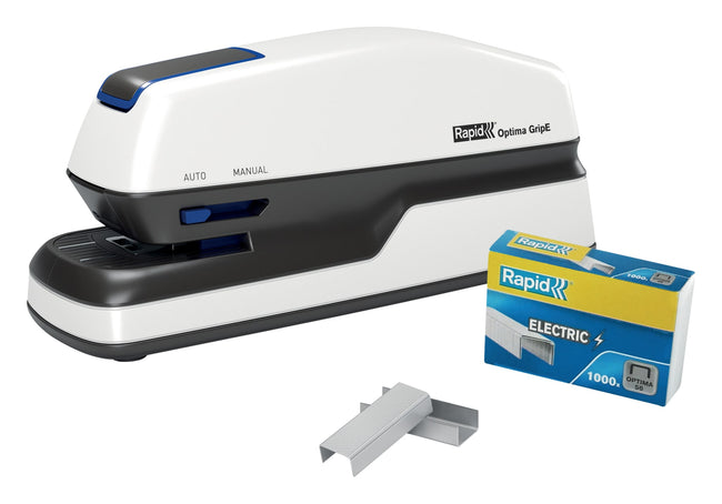 Rapid -  Nietmachine optima gripe elektrisch wit | 3 stuks