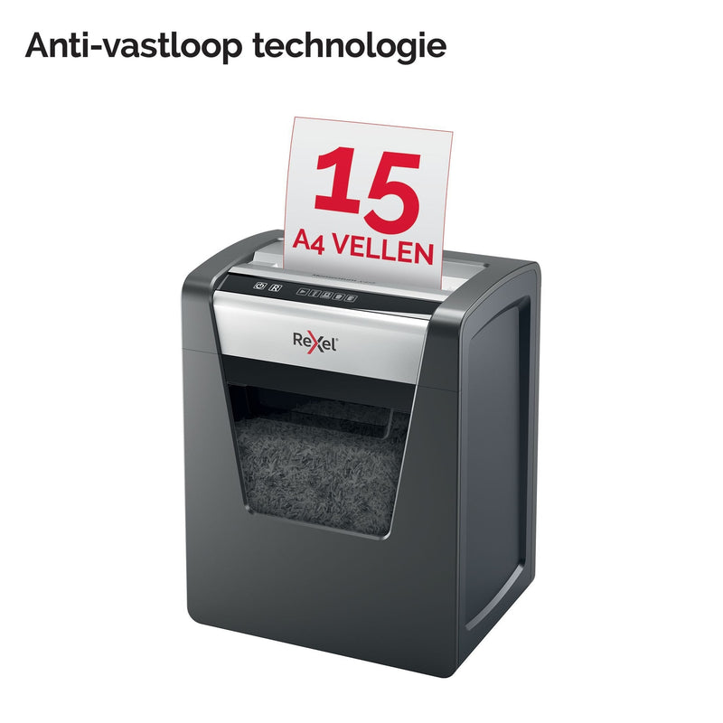 Rexel -  Momentum X415 papiervernietiger Kruisversnippering 58 dB Zwart, Grijs