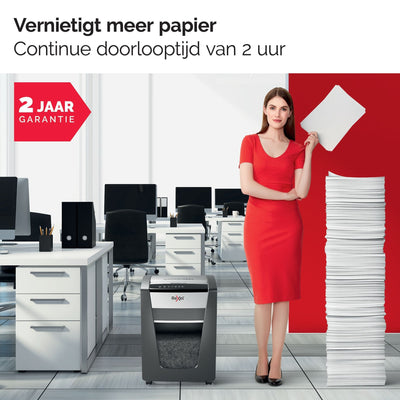 Rexel -  Momentum X415 papiervernietiger Kruisversnippering 58 dB Zwart, Grijs
