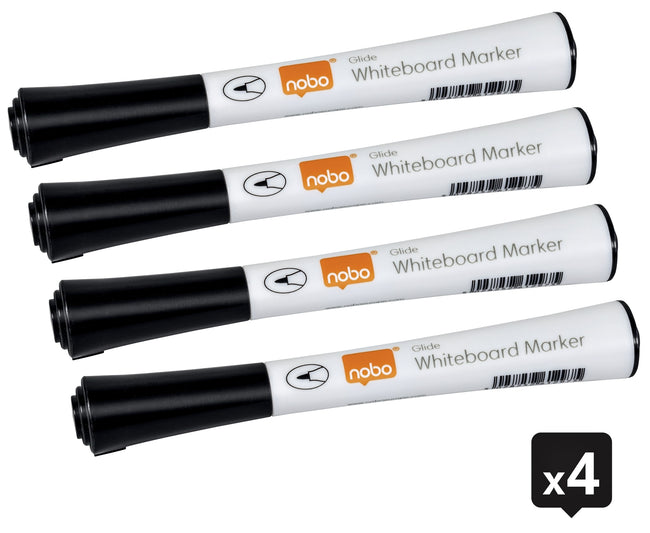 Nobo -  1915392 markeerstift 4 stuk(s) Fijne punt Zwart