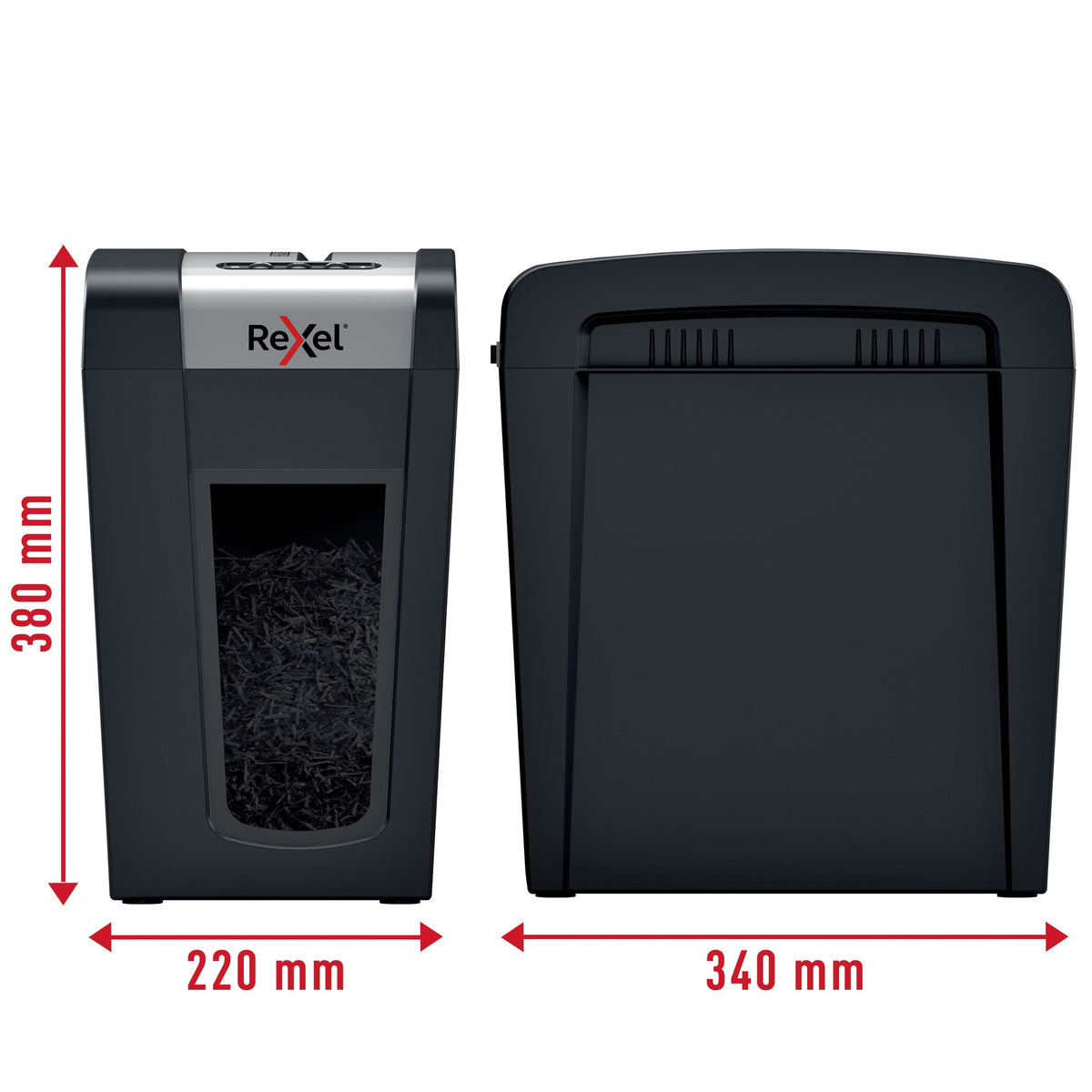 Rexel -  MC6-SL papiervernietiger Microversnippering 55 dB Zwart