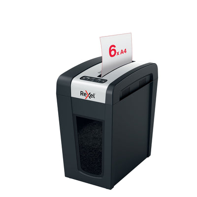Rexel -  MC6-SL papiervernietiger Microversnippering 55 dB Zwart