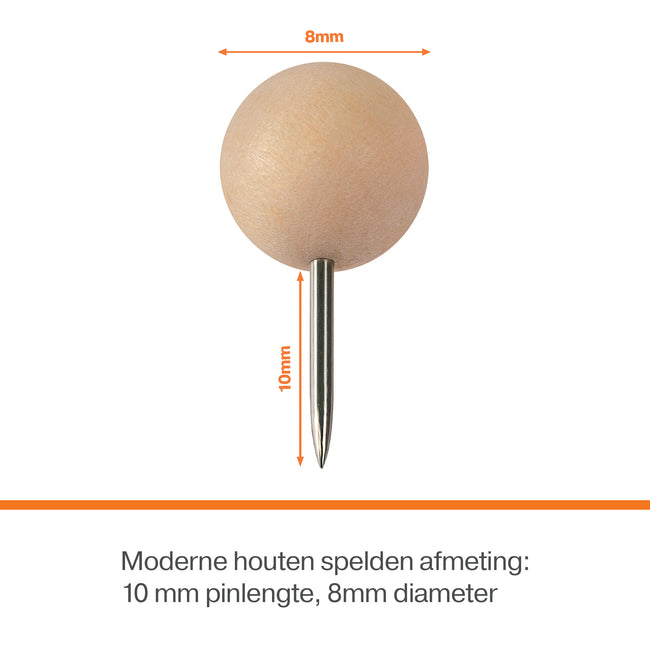 Nobo -  1915709 papierpin Zilver, Hout 40 stuk(s)