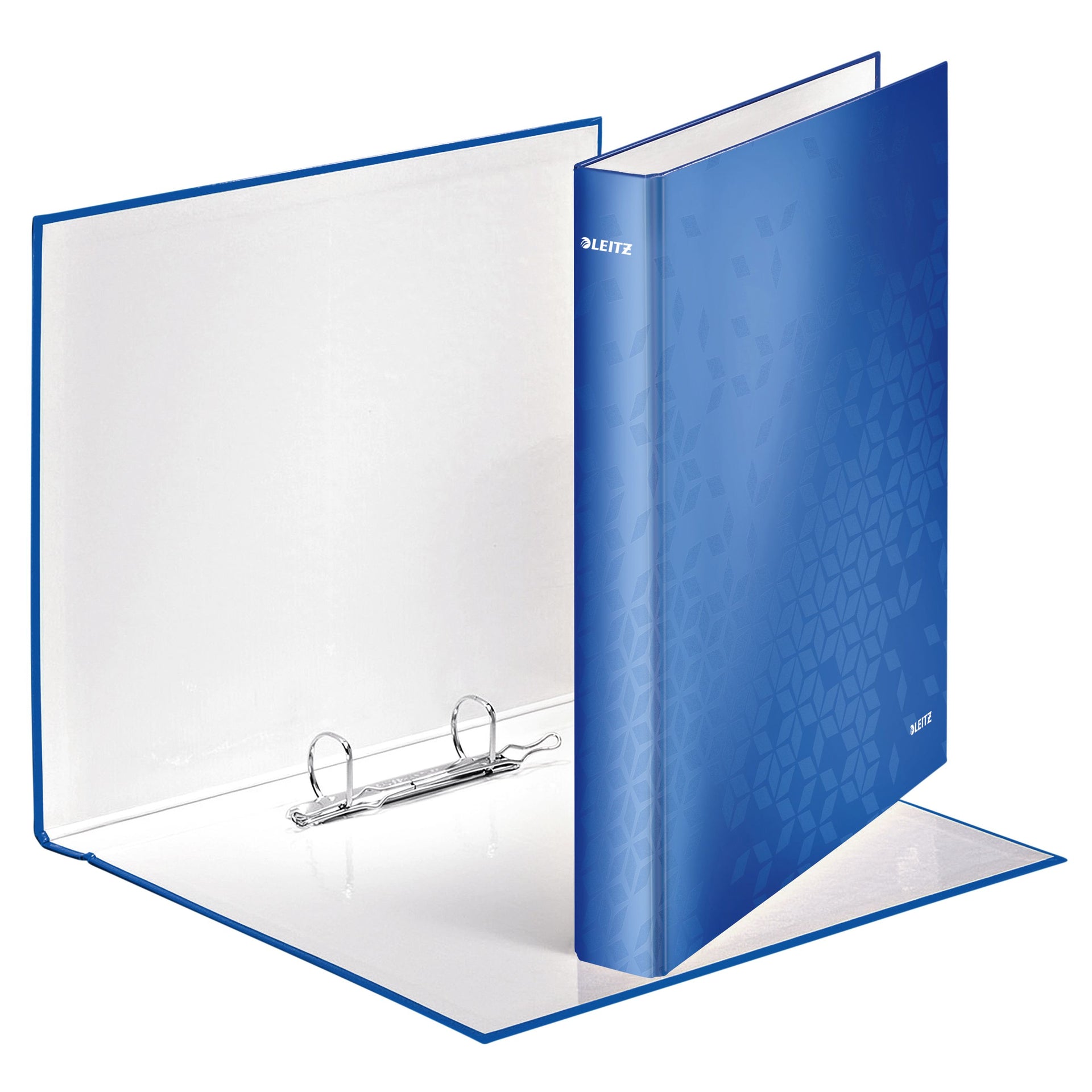 Leitz - Raccoglitore ad anelli WOW A4 maxi a 2 anelli con meccanismo a D 25 mm blu