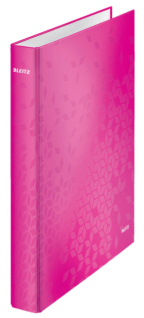 Leitz - Ring binder WOW A4 maxi 4-ring D-mechanism 25mm pink | 10 pieces