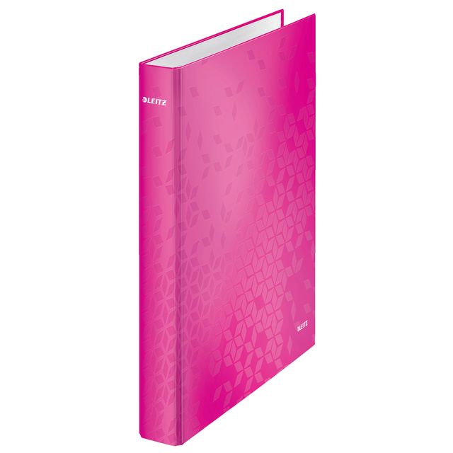 Leitz - Ring binder WOW A4 maxi 4-ring D-mechanism 25mm pink | 10 pieces