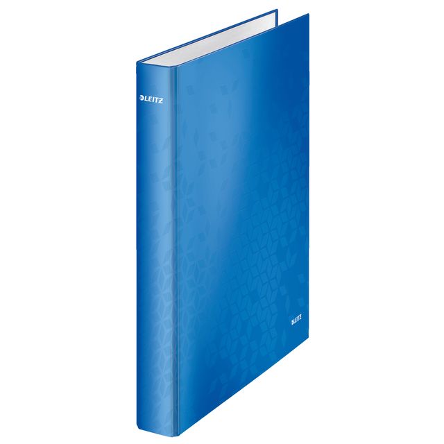 Leitz - Raccoglitore ad anelli WOW A4 maxi a 4 anelli con meccanismo a D 25 mm blu