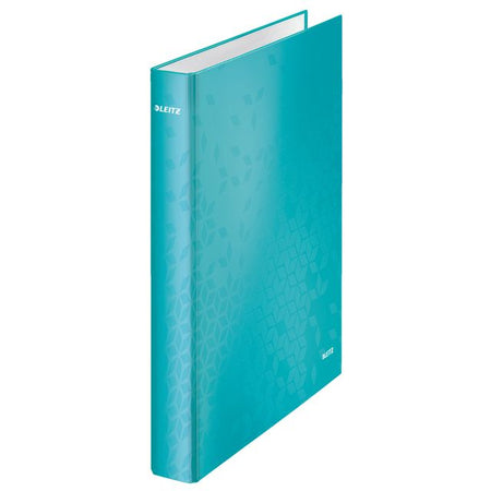 Leitz - Carpeta de anillas WOW A4 maxi 4 anillas mecanismo D 25 mm azul hielo | 10 piezas