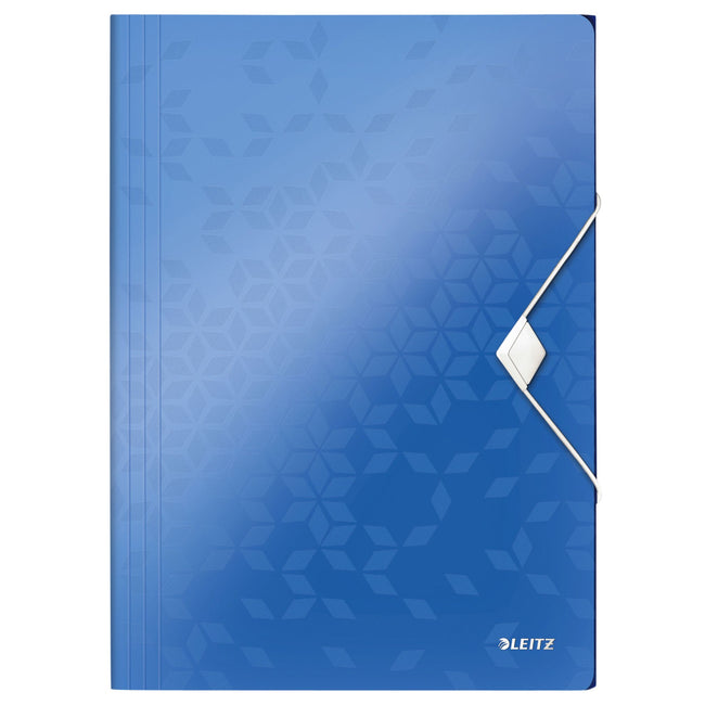 Leitz -  Elastomap  wow a4 3 klep pp blauw | 10 stuks