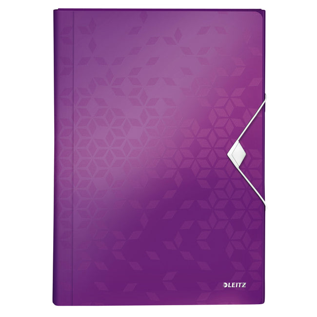 Leitz - Cartella progetti WOW per A4 6 scomparti PP viola | 5 pezzi
