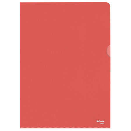 Esselte - Cartella a inserti modello L standard A4 0,11 mm PP rosso 100 pezzi