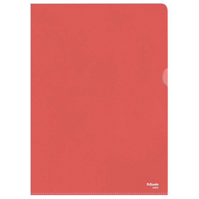 Esselte - Einsteckmappe L-Modell Standard A4 0,11mm PP rot 100 Stück