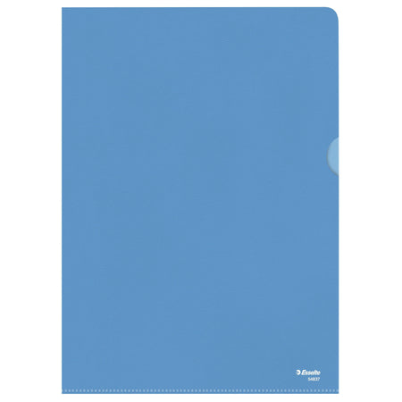 Esselte - Cartella a inserti modello L standard A4 0,11 mm PP blu 100 pezzi