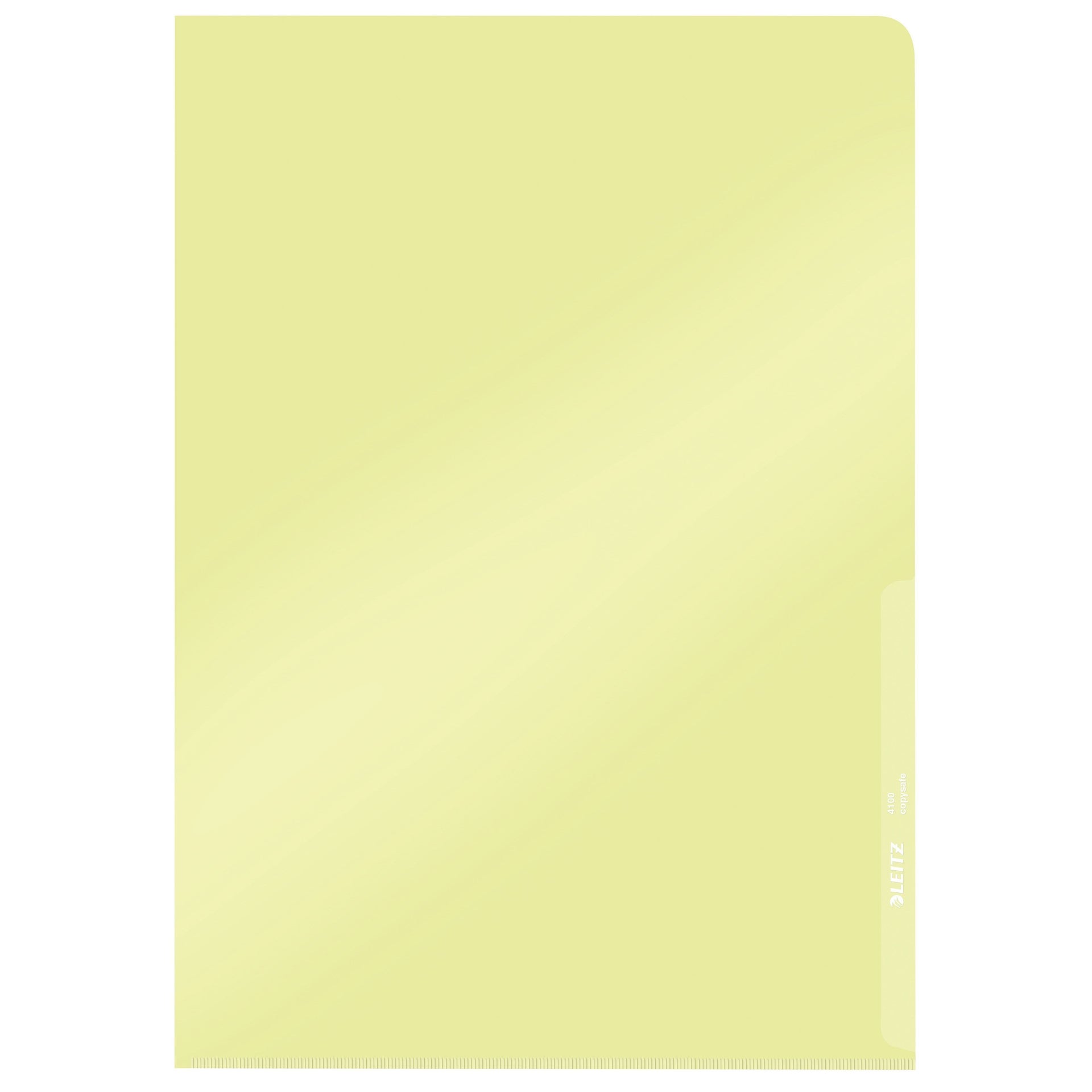 Leitz - Cartella ad inserti modello L copia sicura 0,15 mm PVC A4 giallo 100 pezzi