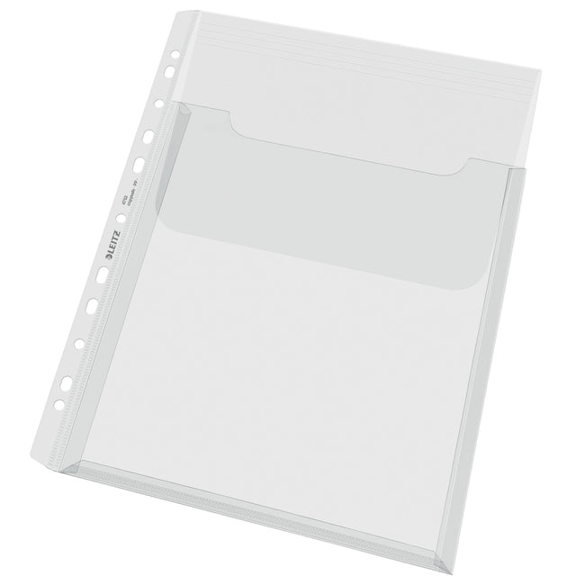 Leitz - Bolsa para exposición de armónicas con tapa superior segura para copias PP A4 transparente 5 piezas