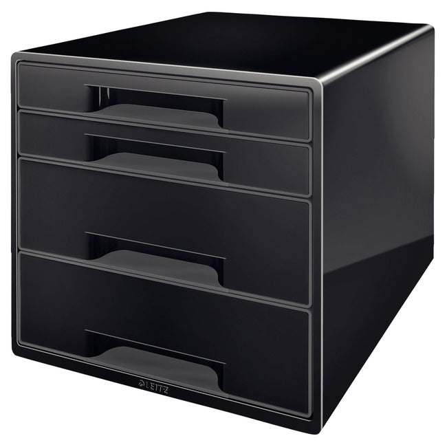 Leitz - Cajonera WOW CUBE A4 maxi 4 cajones negro