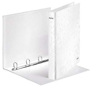 Leitz - Ring binder WOW A4 maxi 4-ring D-mechanism 25mm white