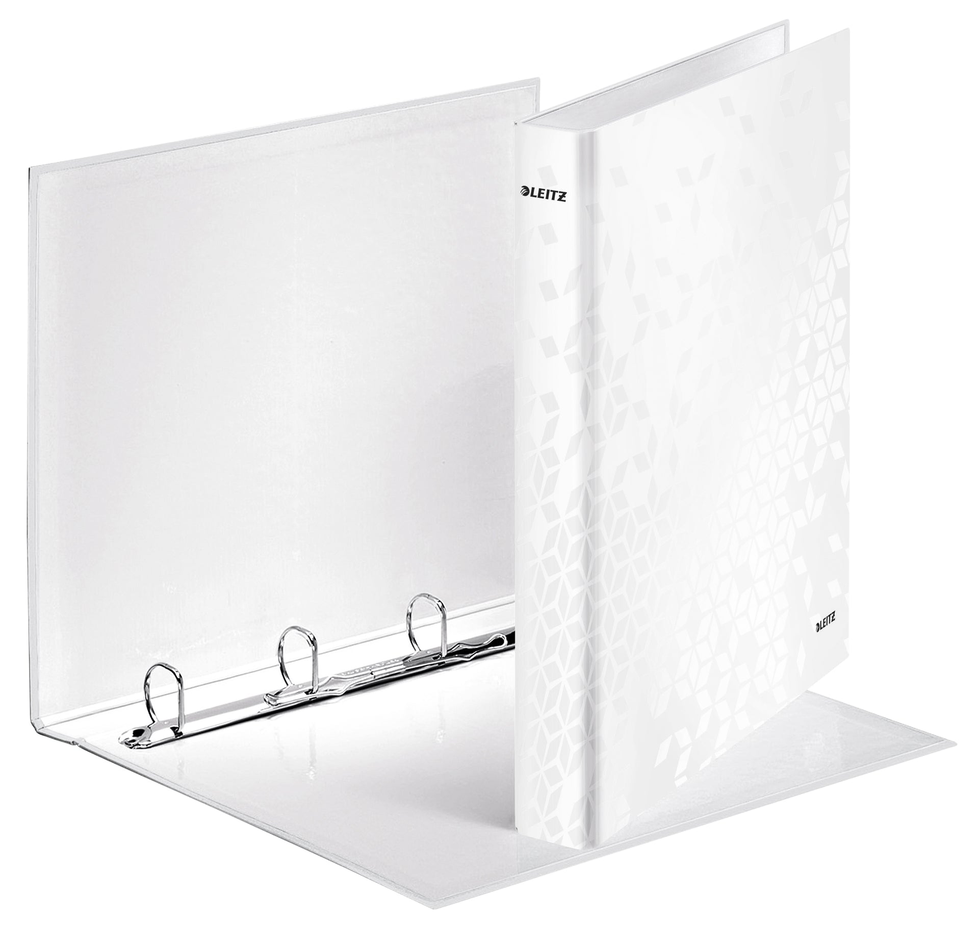 Leitz - Ring binder WOW A4 maxi 4-ring D-mechanism 25mm white | 10 pieces
