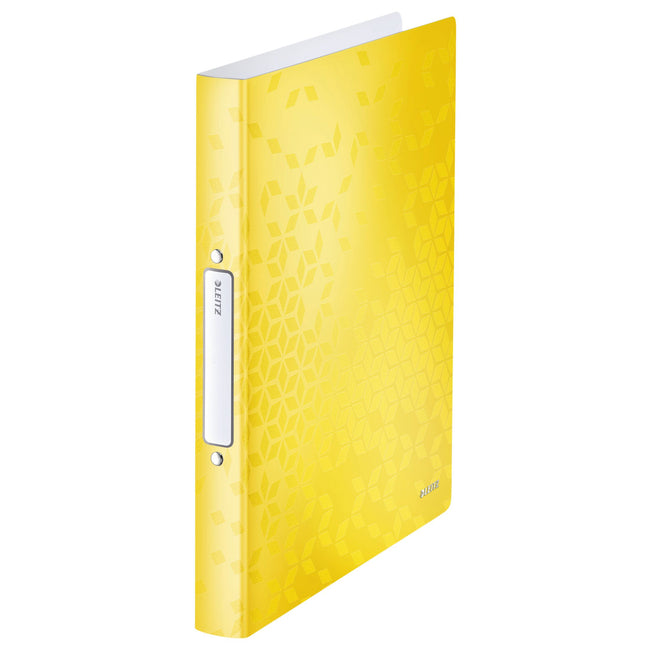 Leitz - Ring binder WOW A4 2-ring O-mechanism 25mm PP yellow