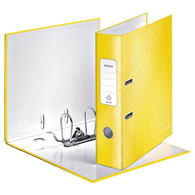 Leitz - Ordner Leitz wow 180 ° laminé 85 mm A4 jaune | 1 pièce