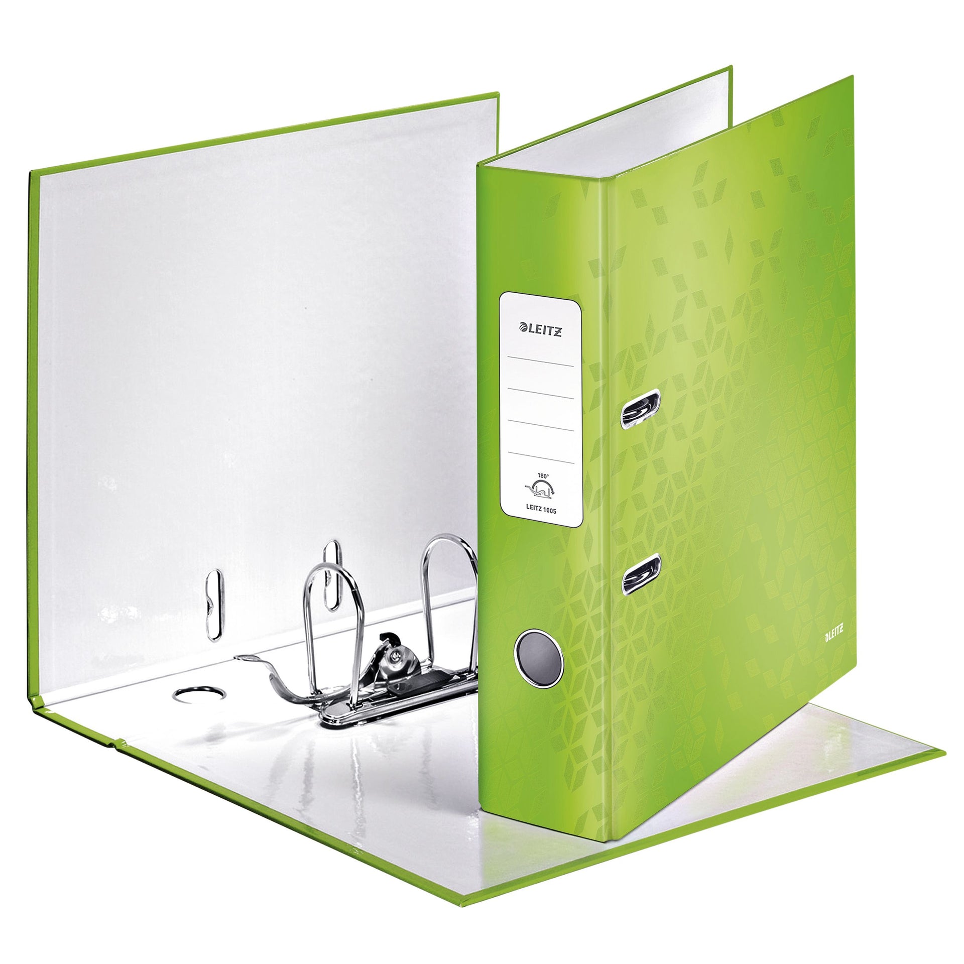 Leitz - Ordner Wow 180° laminato 80mm A4 verde | 10 pezzi