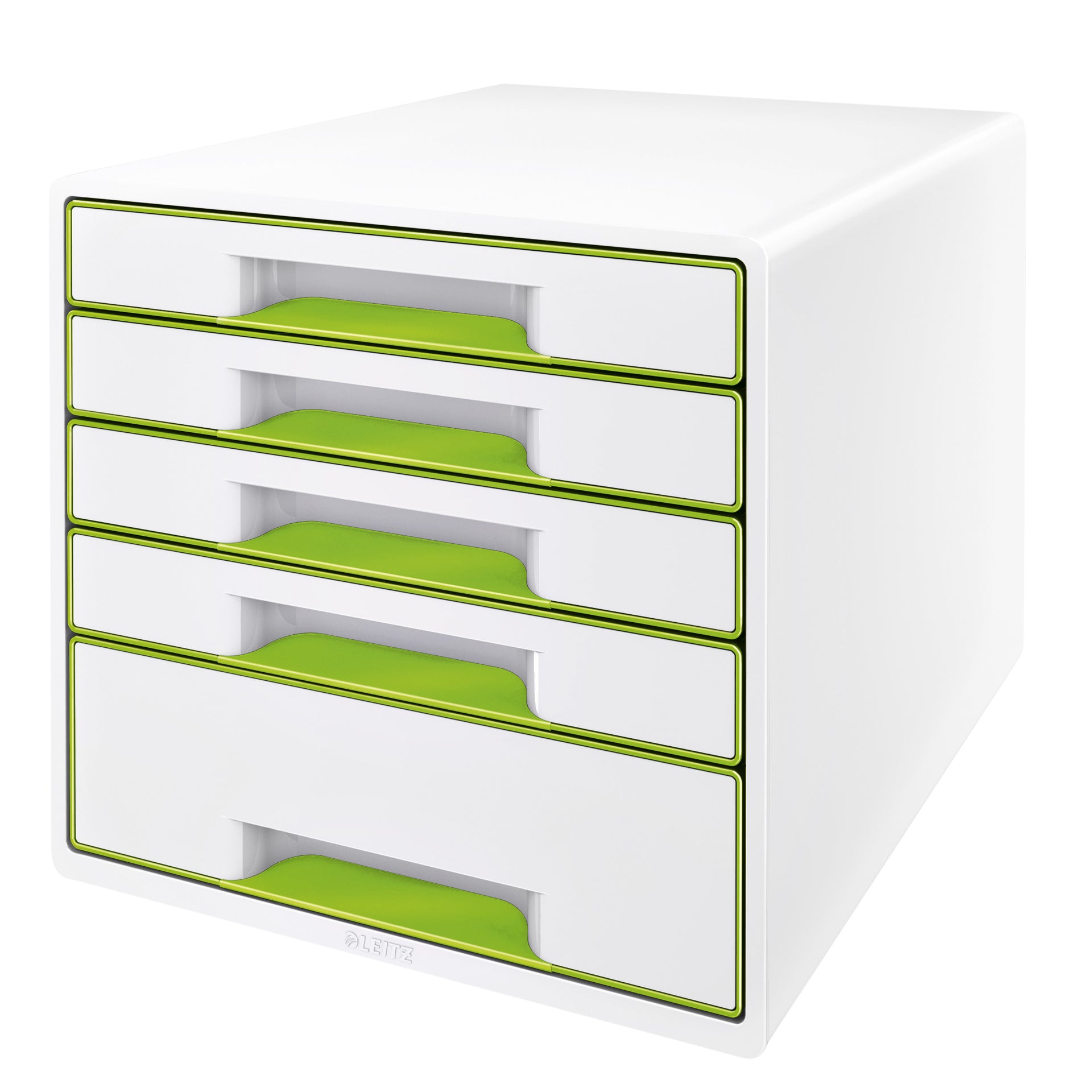 Leitz - Drawer unit WOW CUBE 5 drawers white/green