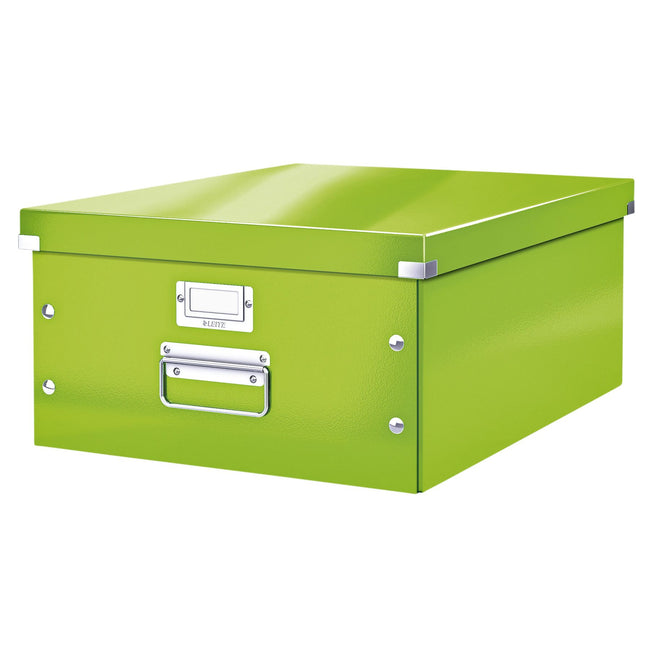 Leitz - Caja de almacenamiento Click Store WOW grande 369x200x482mm verde | 6 piezas