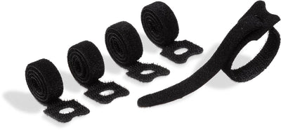 Durevole: cavoline Grip Tie con velcro, nero, confezione da 5