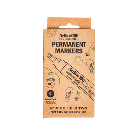 Artline -  Permanent marker  190 eco schuin 2-5mm ass | 12 stuks