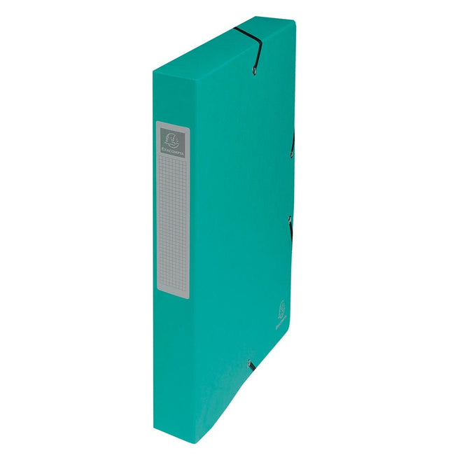 Exacompta - elastobox Exabox verde, schienale da 4 cm