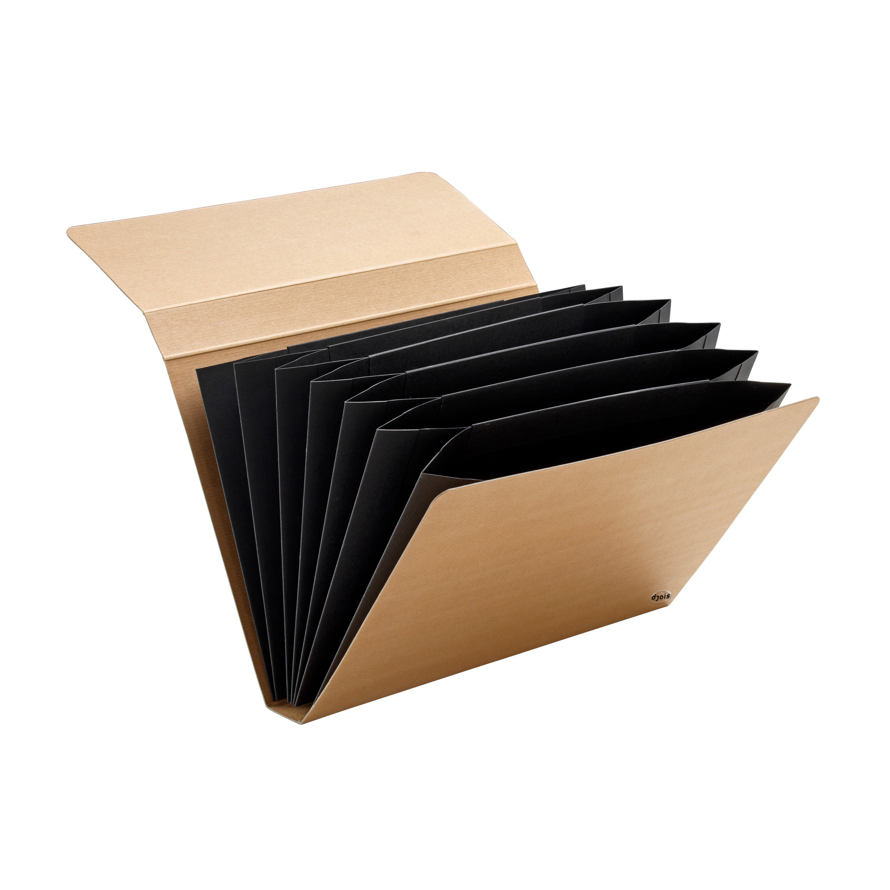 Djois - Project folder Kraft Line A4 7 compartments brown – kleinkantoor
