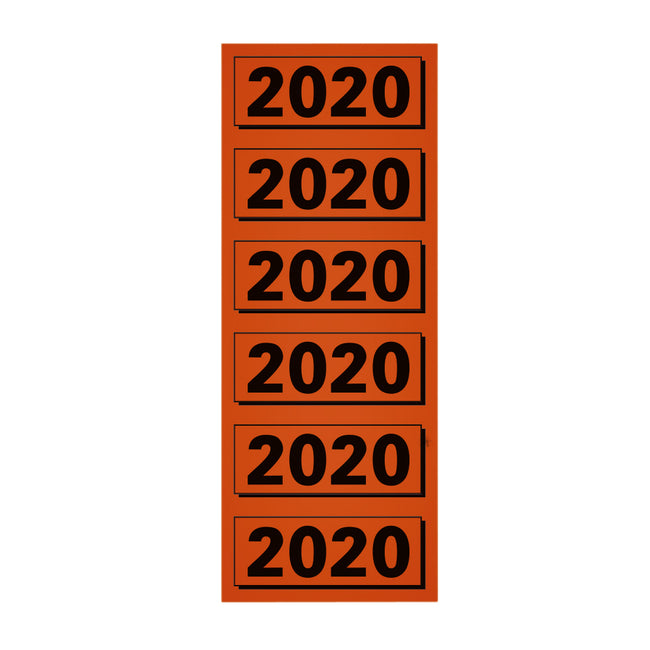Elba - Étiquette de dos 2020 57x25mm rouge 120 pièces