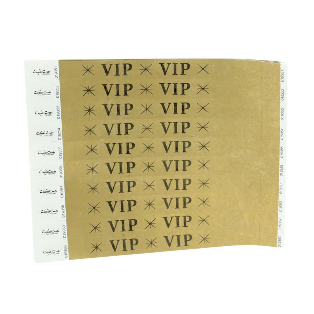 Combicraft - Wristband with VIP white print 100 pieces