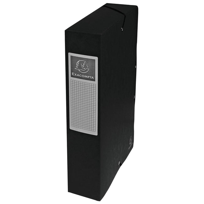 Exacompta - elastobox Exabox noir, dos de 6 cm