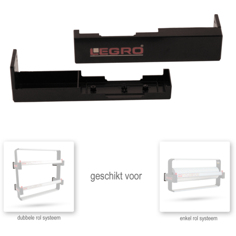 Legro - Wallrest Set | Für Papier -Droller | Metall Schwarz