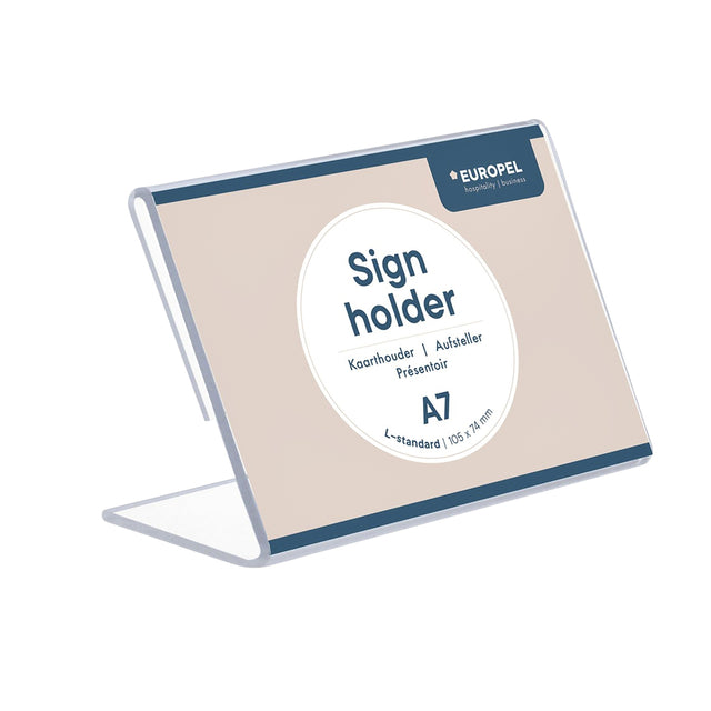 Europel - Card holder peel L-standard A7 landscape acrylic