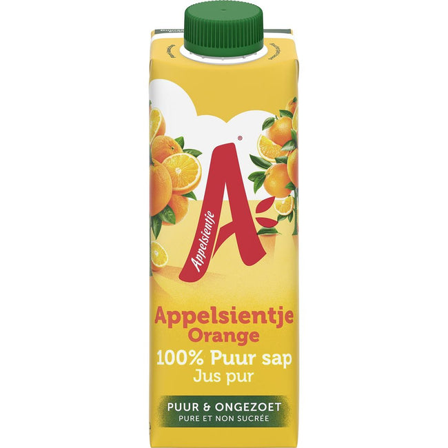 Appelsientje - sinaasappelsap 33 cl, pak van 8 drankkartons