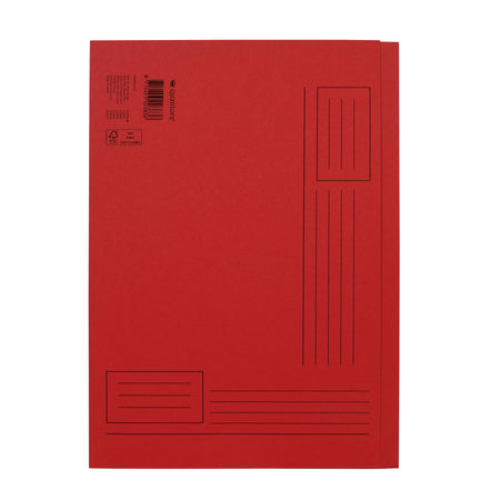 Quantore - Folding folder A4 uneven side 250gr red